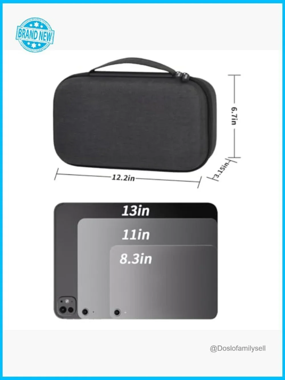 Hard EVA Sunglass Organizer Case for 8 Pairs Travel Storage Adjustable